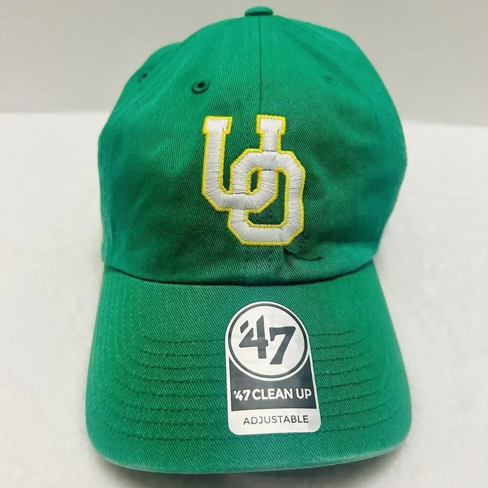 '47 Brand Oregon Ducks CFP Playoffs Clean Up Adjustable Hat Cap Green NCAA - Picture 2 of 6